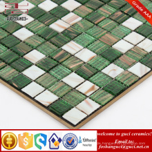 China liefern billige Produkte grün gemischt Hot - schmelzen Mosaik Wandfliesen